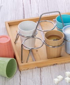 Cup Cutting Chai 6pcs Set With S.S. Stand
