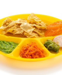 Plastic Pav Bhaji Plate Round 4 In 1 (4 Pcs Set Sw)