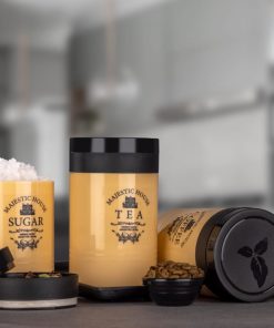 CONTAINER TEA SUGAR COFFE - 3 SECTION