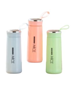 Water Bottle Glass and plastic material Nice 400 Ml storage