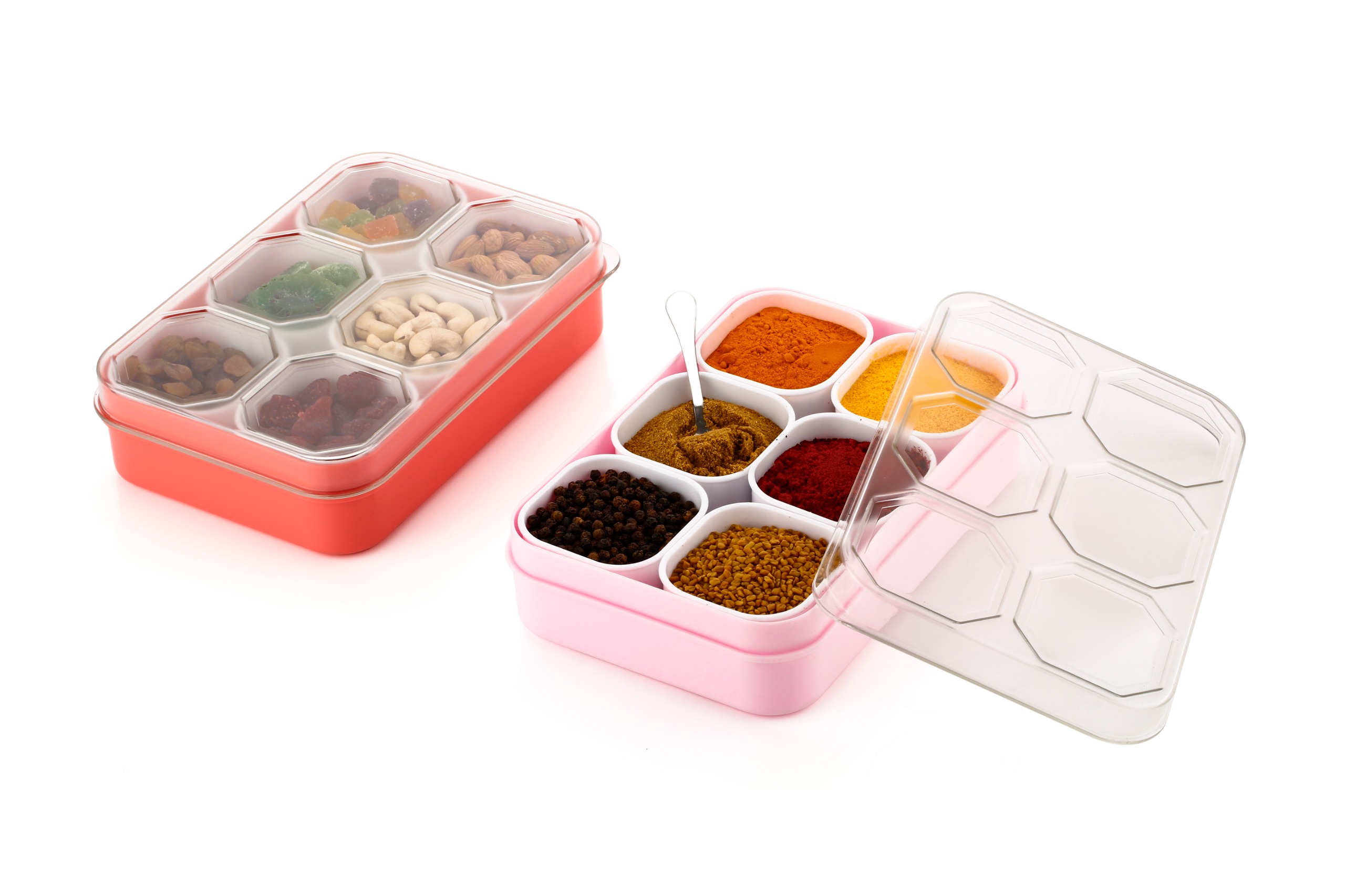 Masala Box 6 Section With Spoon