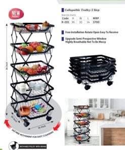 Basket collapsible 5 layer folding