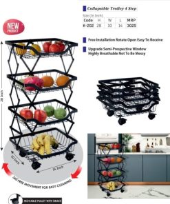 Basket collapsible 4 layer folding