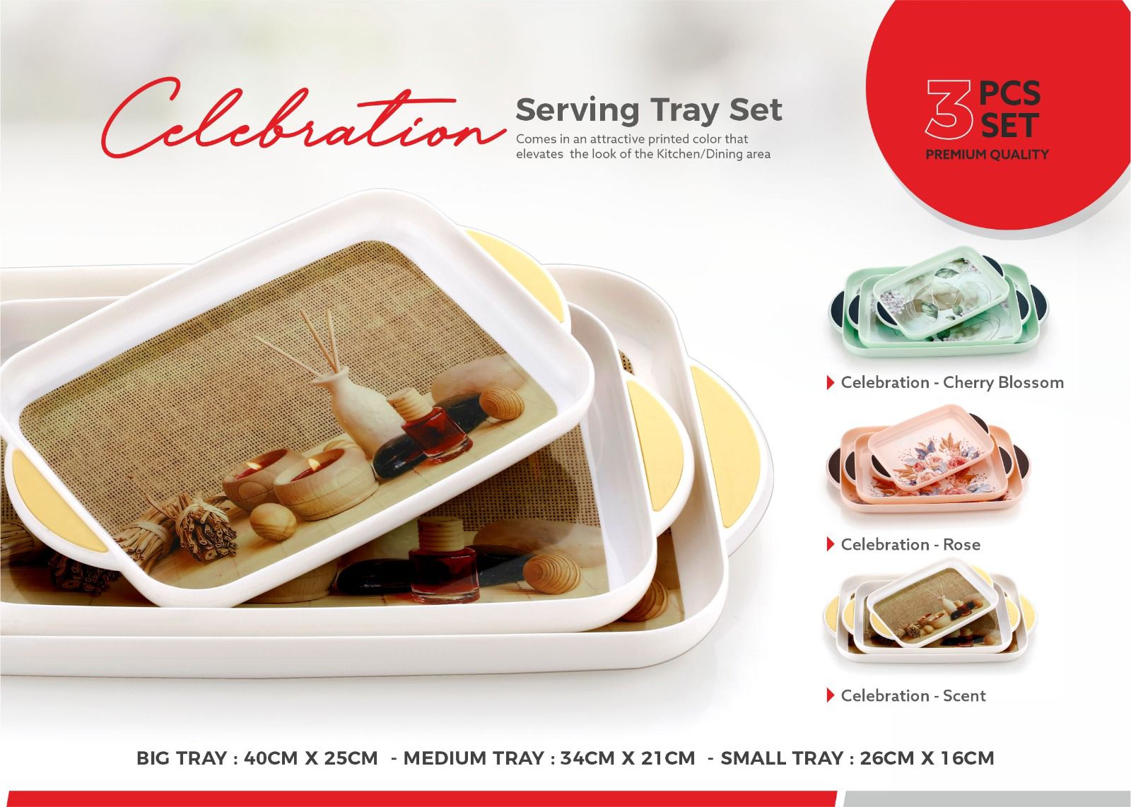 Tray Celebration 3 Pcs Set