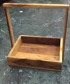 Basket Square Wooden(18*24*5 Cm)