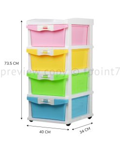 Modular Drawer Jumbo Multi color 4 Layer