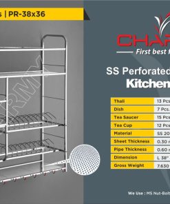 S.S. Kitchen Rack Perforated Sheet Pipe[38*36-7.630kg]
