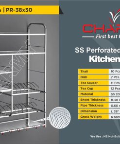 S.S. Kitchen Rack Perforated Sheet Pipe[38*30-6.680kg]