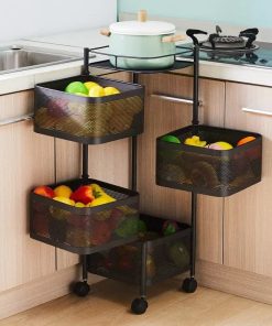 KITCHEN RACK 4 LAYER SQUARE