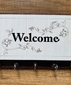 Key Stand Wooden With Mobile Stand Welcome Design [109]