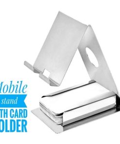 Steel Mobile Stand With Card Holder Box Pack