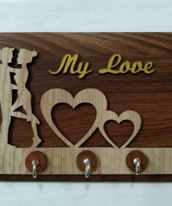 Key Stand My Love Design Wooden [KS-12]