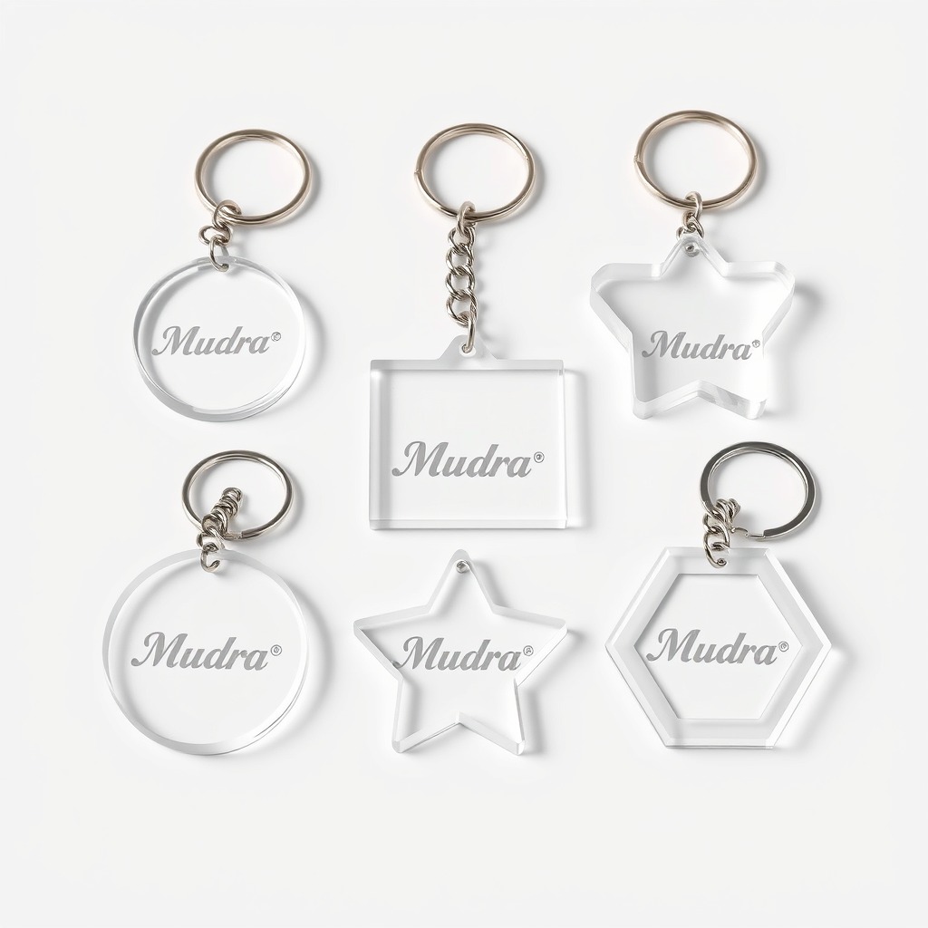 Key Chain Transparent Customize with Your Name Or Logo (small) (acrylic Material)
