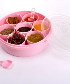 Spice Box Circular with Mandala Design (S.P.)