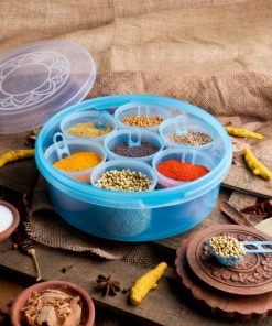 Circular Spice Box with Mandala Design (Transparent) (S.P.)