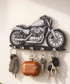 Harley Devidson Keystand Wooden Printed With 2 Wall Sticker Free| Size 6x8inch